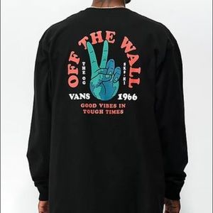 zumiez vans long sleeve black small